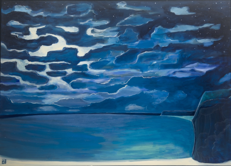 Hiding Moon by artist Melissa Wen Mitchell